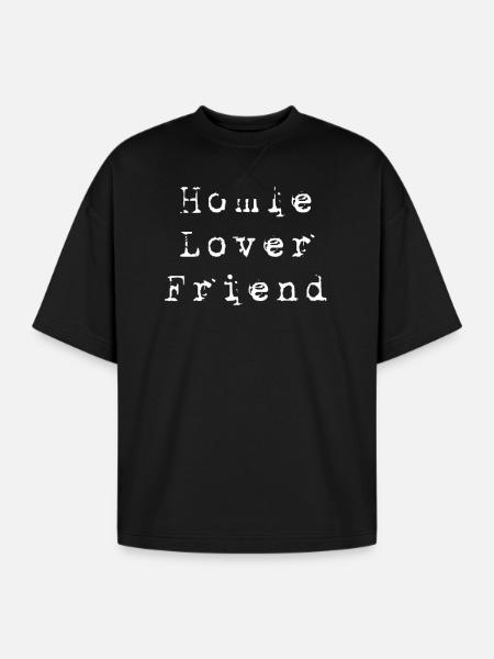 Home Lover Friend - Oversized Unisex Short Sleeve Sweatshirt - black