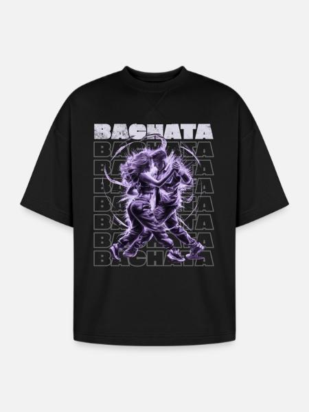 Sensual Latin Bachata Bachateros - Oversized Unisex Short Sleeve Sweatshirt - black