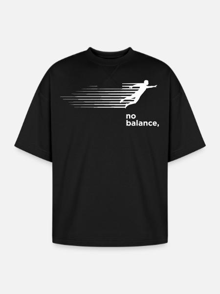 Velocity Run Beyond Balance - Oversized Unisex Short Sleeve Sweatshirt - black