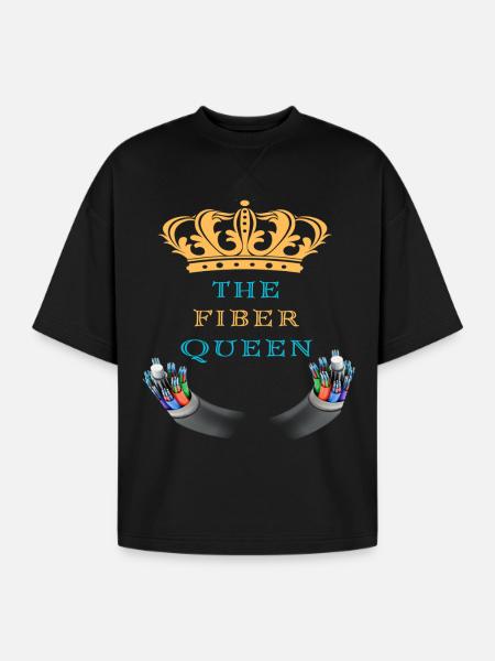 The_Fiber_Queen_-sized - Oversized Unisex Short Sleeve Sweatshirt - black