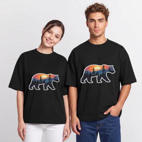 Mountain Spirit Bear - Oversized Unisex Short Sleeve Sweatshirt