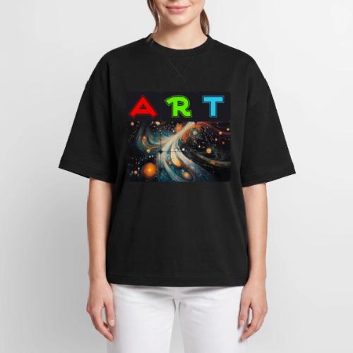 Swirls of Colorful Art - Oversized Unisex Short Sleeve Sweatshirt