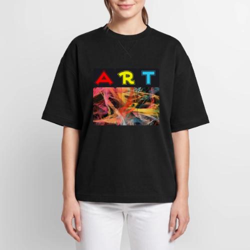Chaotic Threads of Art - Oversized Unisex Short Sleeve Sweatshirt