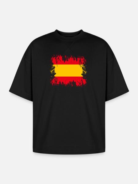 Espana Spain - Oversized Unisex Short Sleeve Sweatshirt - black