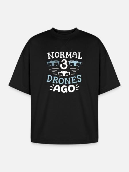 Drone Pilot Drone Operator - Oversized Unisex Short Sleeve Sweatshirt - black