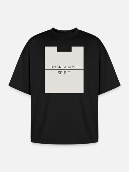 Unbreakable Spirit Motivational Minimal Shirt - Oversized Unisex Short Sleeve Sweatshirt - black