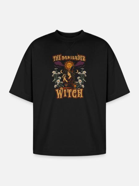 Bartender Mixologist The Bartender Witch - Oversized Unisex Short Sleeve Sweatshirt - black