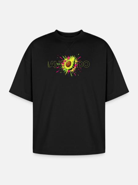 VARENO - URBAN SPLIT - Oversized Unisex Short Sleeve Sweatshirt - black