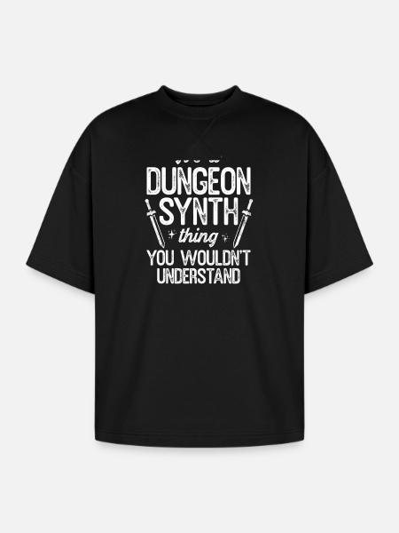 Dungeon Synth You Wouldn't Understand - Oversized Unisex Short Sleeve Sweatshirt - black