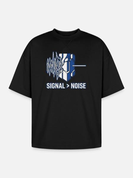 Professional Signal Logic Tee - Oversized Unisex Short Sleeve Sweatshirt - black