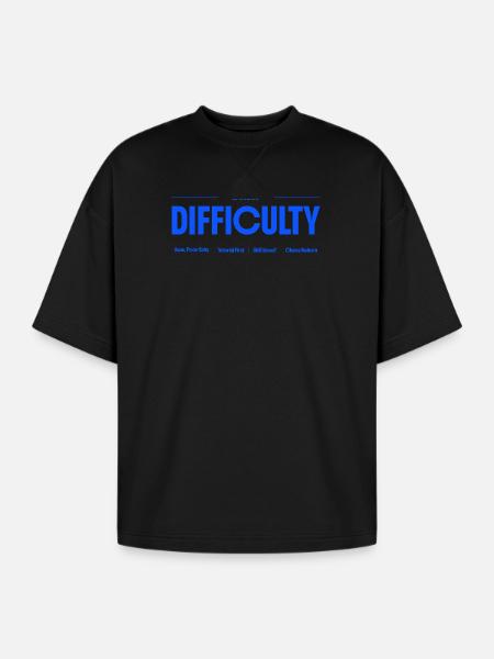 Select Difficulty Gaming - Oversized Unisex Short Sleeve Sweatshirt - black