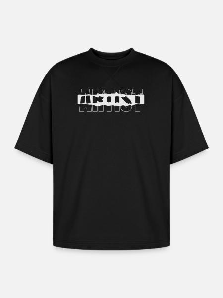 Artist - Oversized Unisex Short Sleeve Sweatshirt - black