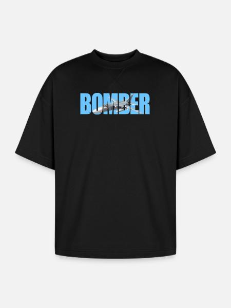 Bomber Su-24 - Oversized Unisex Short Sleeve Sweatshirt - black