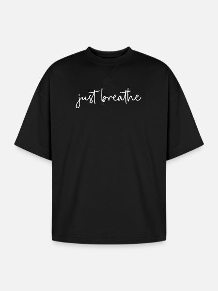 Let That Stuff Go - Oversized Unisex Short Sleeve Sweatshirt - black