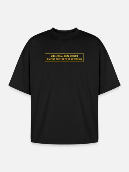 Internet Humor Money Meme - Oversized Unisex Short Sleeve Sweatshirt - black
