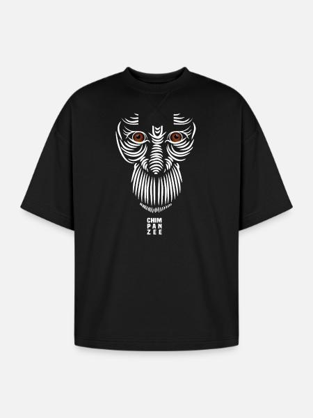 Sad Face - Oversized Unisex Short Sleeve Sweatshirt - black