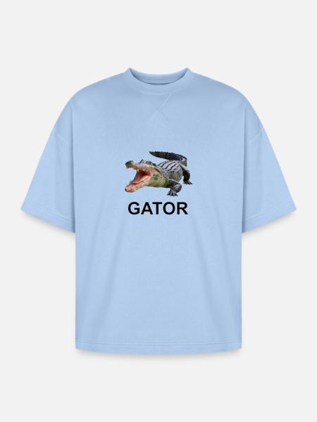 Gator shirt - Oversized Unisex Short Sleeve Sweatshirt - powder blue