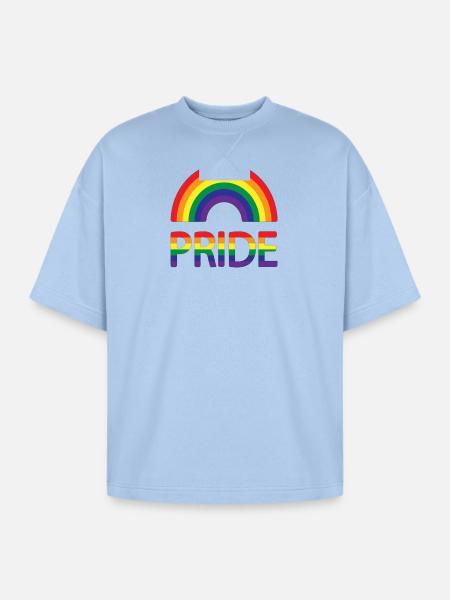 Unique design t-shirts - Oversized Unisex Short Sleeve Sweatshirt - powder blue