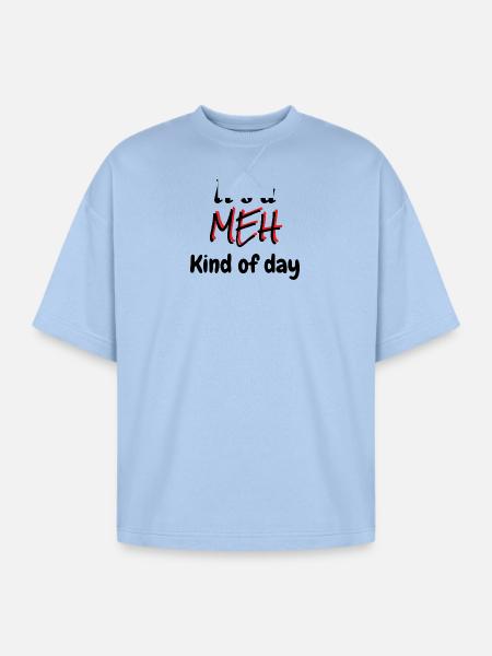 MEH - Oversized Unisex Short Sleeve Sweatshirt - powder blue