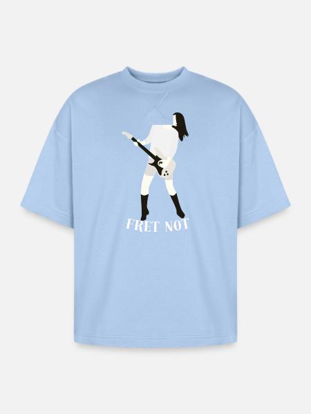 Fret_Not - Oversized Unisex Short Sleeve Sweatshirt - powder blue