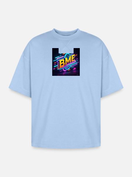 BME Neon Circuit Logo - Oversized Unisex Short Sleeve Sweatshirt - powder blue