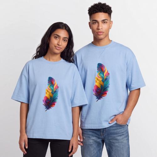 Spectrum Feather Flow - Oversized Unisex Short Sleeve Sweatshirt