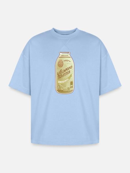 Backrooms Almond Water Original Label - Oversized Unisex Short Sleeve Sweatshirt - powder blue