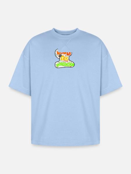 Back to school  - Oversized Unisex Short Sleeve Sweatshirt - powder blue