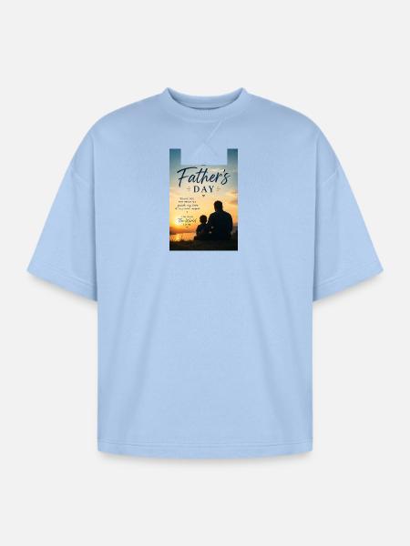 Sunset Bond: Father’s Day - Oversized Unisex Short Sleeve Sweatshirt - powder blue