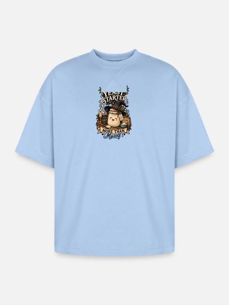 Sourdough Baking Witch Tee - Oversized Unisex Short Sleeve Sweatshirt - powder blue