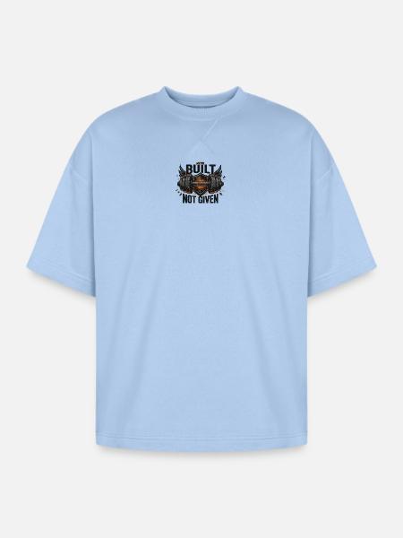 build up bro!! - Oversized Unisex Short Sleeve Sweatshirt - powder blue