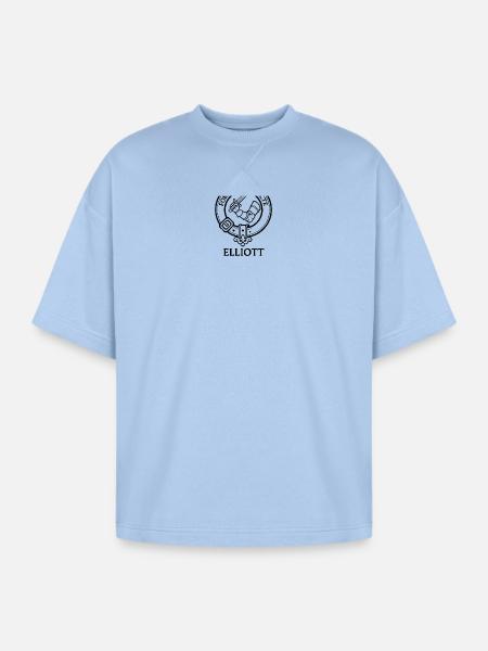 Knight Dagger Crest - Oversized Unisex Short Sleeve Sweatshirt - powder blue