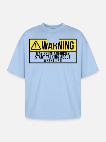 Wrestling Wrestling - Oversized Unisex Short Sleeve Sweatshirt - powder blue