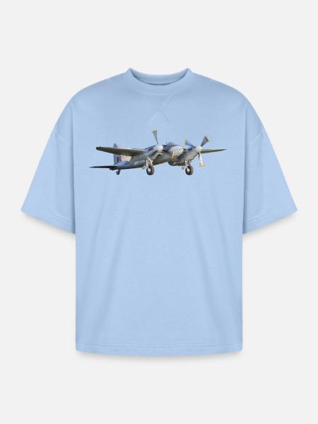 Mosquito - Oversized Unisex Short Sleeve Sweatshirt - powder blue