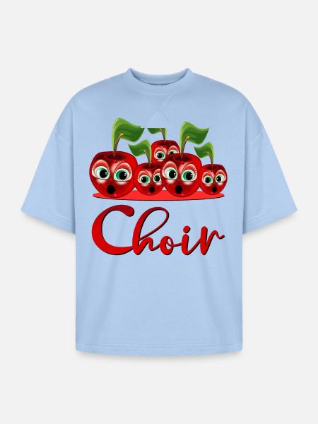 CHOIR SINGER - Oversized Unisex Short Sleeve Sweatshirt - powder blue