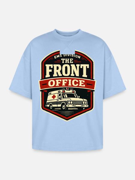 EMS Front Office Driver Badge - Oversized Unisex Short Sleeve Sweatshirt - powder blue