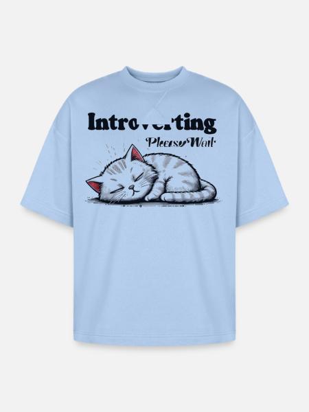 Please Wait... - Oversized Unisex Short Sleeve Sweatshirt - powder blue