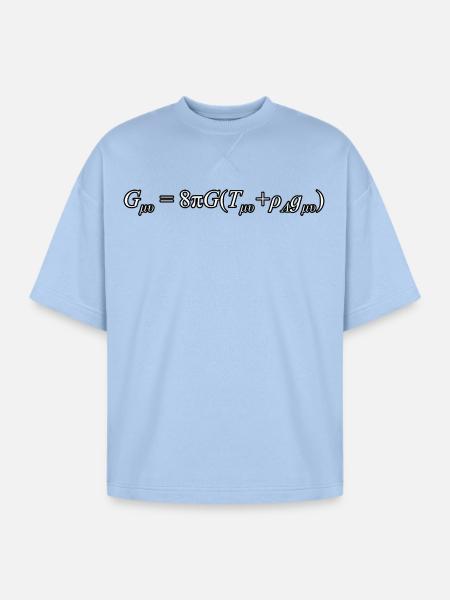 General Relativity Equation - Oversized Unisex Short Sleeve Sweatshirt - powder blue