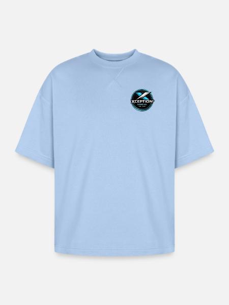 Xception Gaming Cyan - Oversized Unisex Short Sleeve Sweatshirt - powder blue