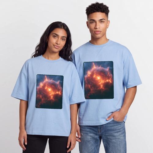 Exploding Supernova Space Art - Oversized Unisex Short Sleeve Sweatshirt