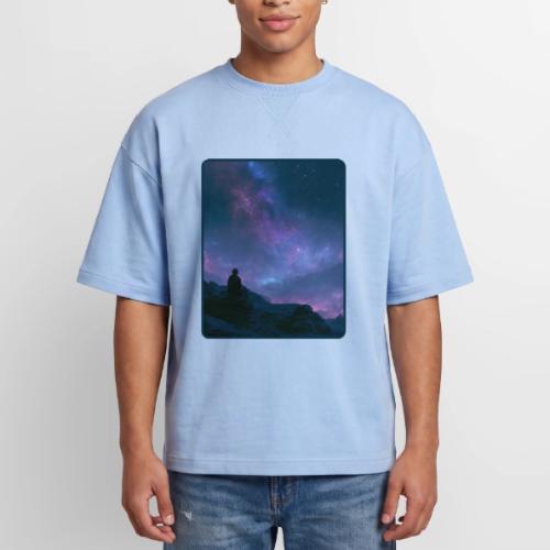 Stargazer Nebula Night Sky Art - Oversized Unisex Short Sleeve Sweatshirt
