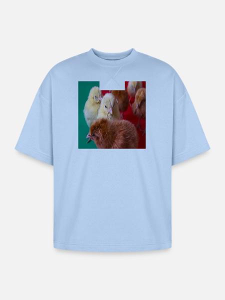katkot2 - Oversized Unisex Short Sleeve Sweatshirt - powder blue