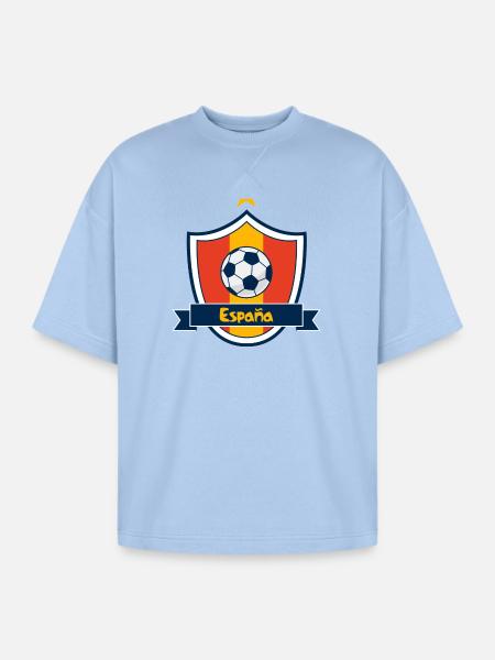 Escudo España - Oversized Unisex Short Sleeve Sweatshirt - powder blue