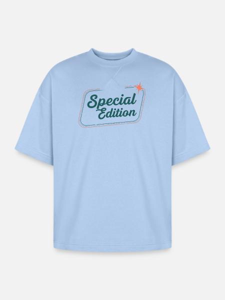 Special Edition - Oversized Unisex Short Sleeve Sweatshirt - powder blue