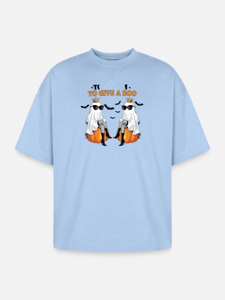 Royal Boo Doppelganger - Oversized Unisex Short Sleeve Sweatshirt - powder blue