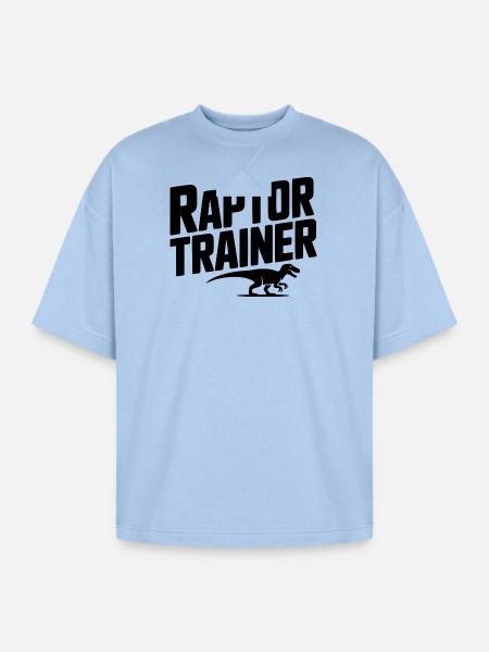 Raptor Trainer - Oversized Unisex Short Sleeve Sweatshirt - powder blue