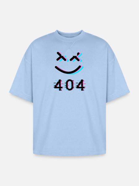 404 Fashion Error - Oversized Unisex Short Sleeve Sweatshirt - powder blue