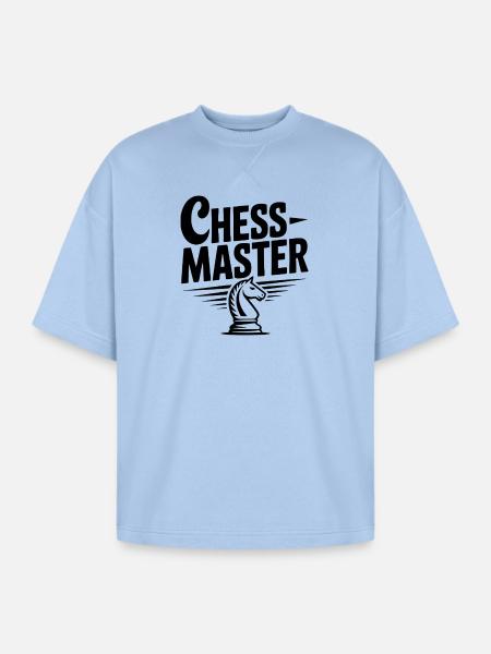 Chess Master Knight - Oversized Unisex Short Sleeve Sweatshirt - powder blue