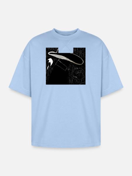 Slim Noir - Oversized Unisex Short Sleeve Sweatshirt - powder blue
