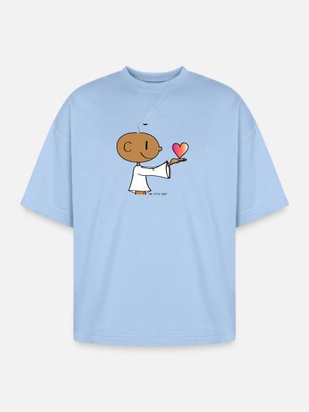 The little Yogi - Oversized Unisex Short Sleeve Sweatshirt - powder blue